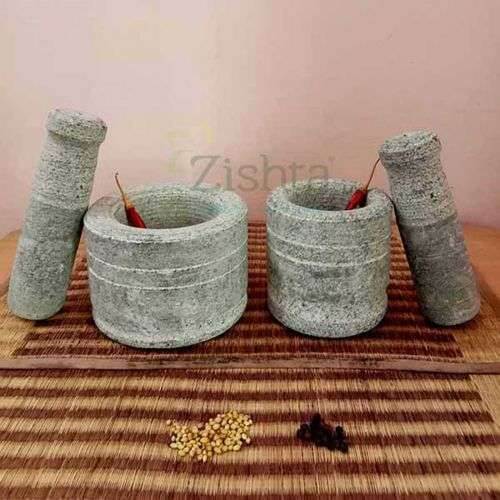 Hardstone (Hand Chiseled): Mortar & Pestle