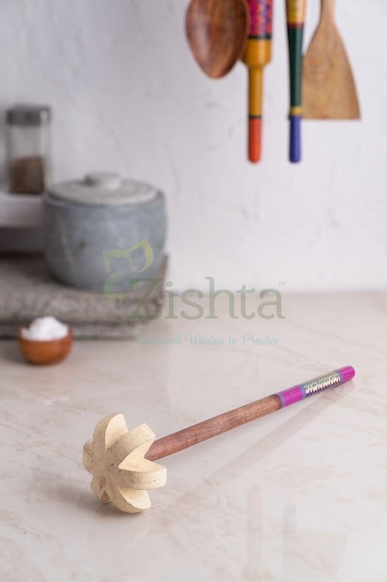 Buttermilk Churner: Lac-Turned Wood