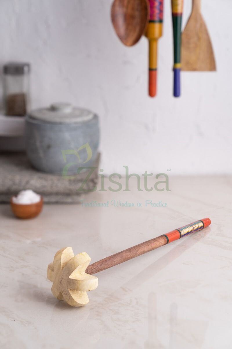 Buttermilk Churner: Lac-Turned Wood