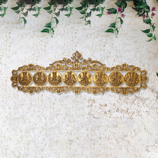 Brass Ashtalakshmi Wall hanging  (11 Inch)