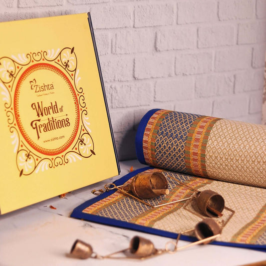 Natural Mat & Wind Chimes Gift Set