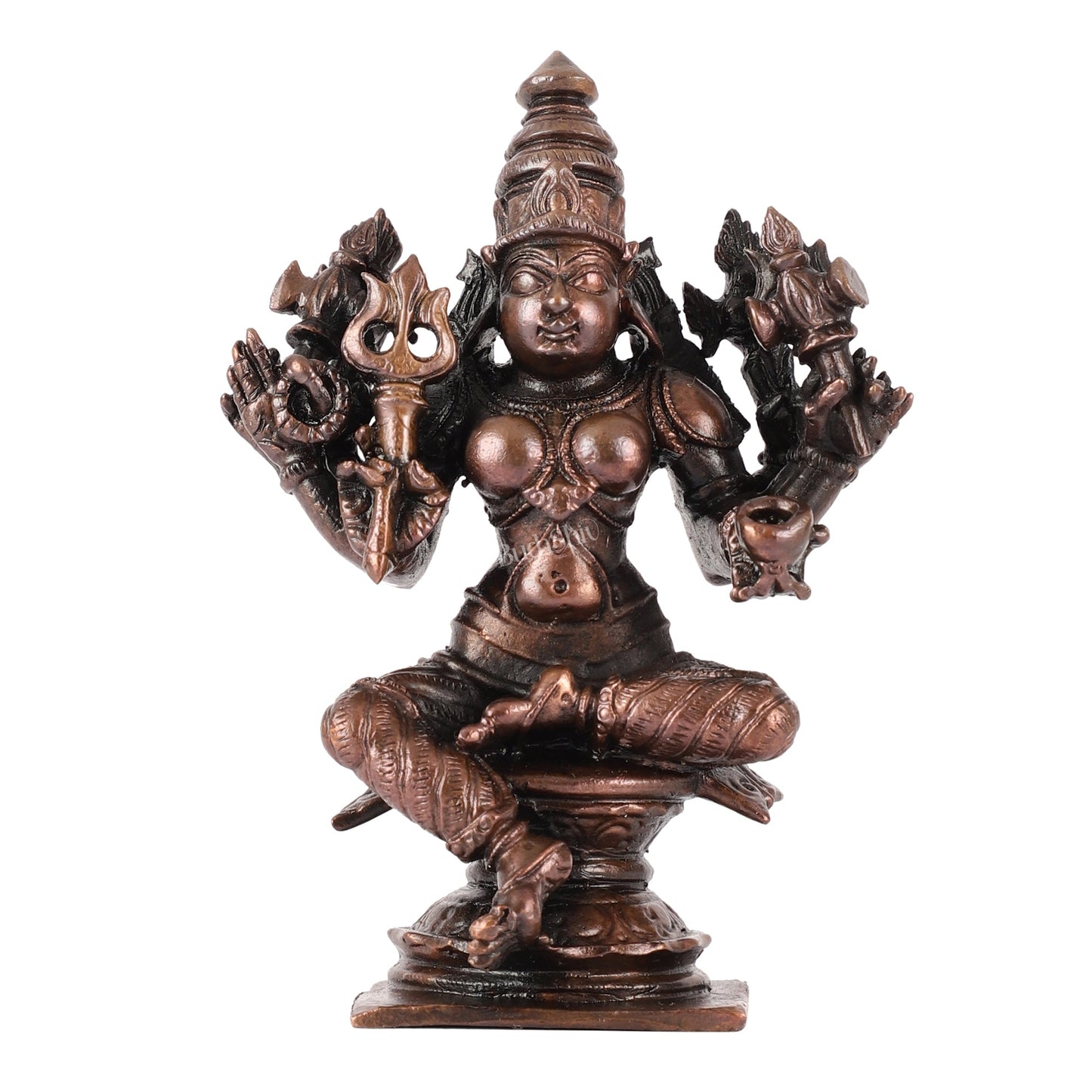 Pure Copper Karmari Mariamman Vigaraha idol - 4"