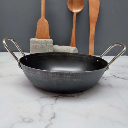 Pure Iron Flat Bottom Kadai