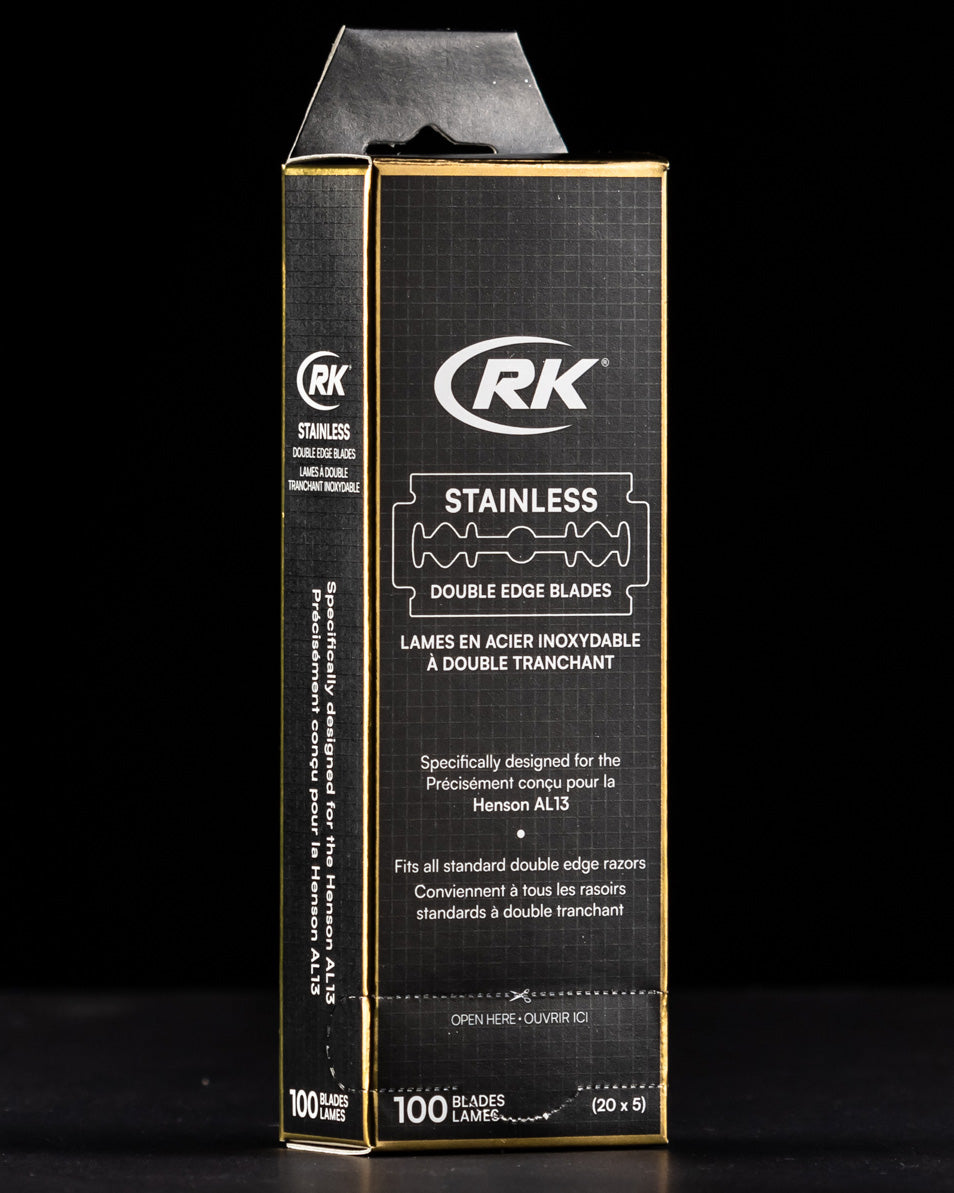 RK Shaving Stainless DE Blades 100pk for Henson AL13 at Samahomes.ca
