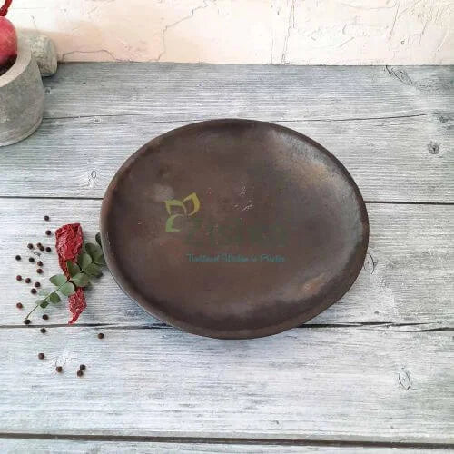 Serving Plate & Mug Set: Manipur Black Pottery
