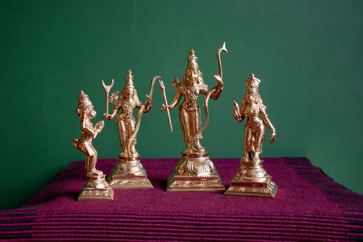 SAMA Homes - ramar set panchaloha idol 6 inches