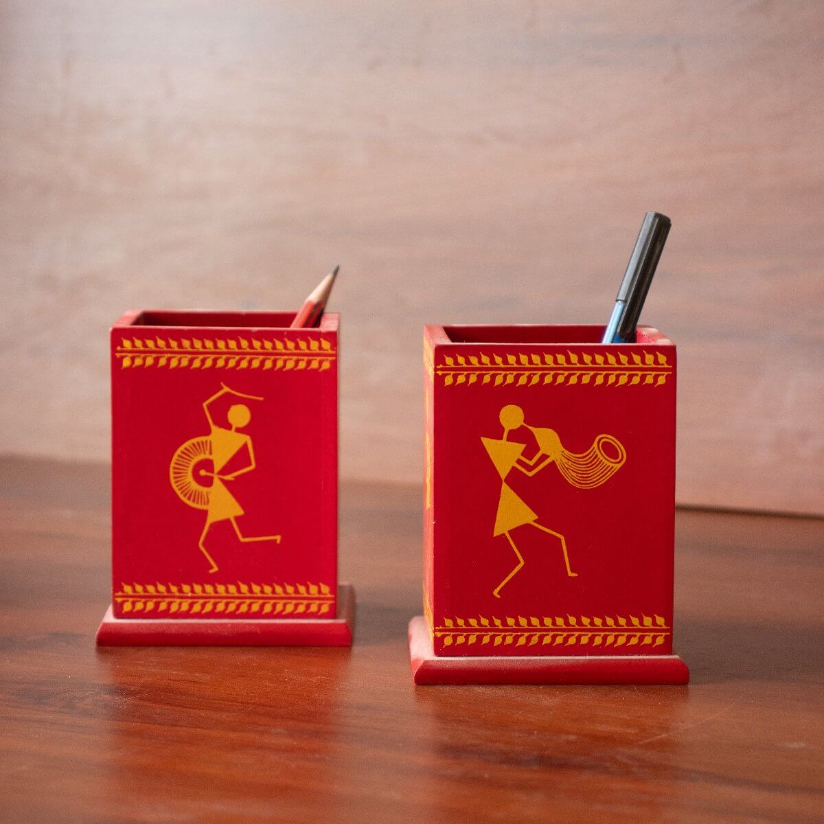Wooden Pen Stand Set of 2