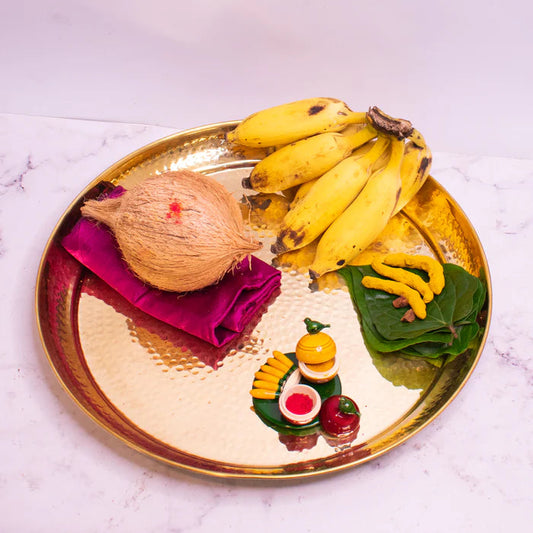 SAMA Homes - brass puja thambulam plate